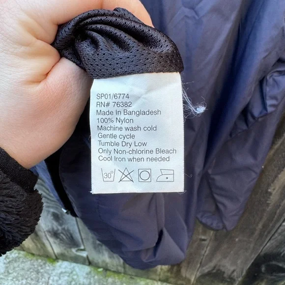 Timberland Navy Blue Weathergear Full-Zip Rain Jacket/windbreaker size medium - Picture 9 of 14